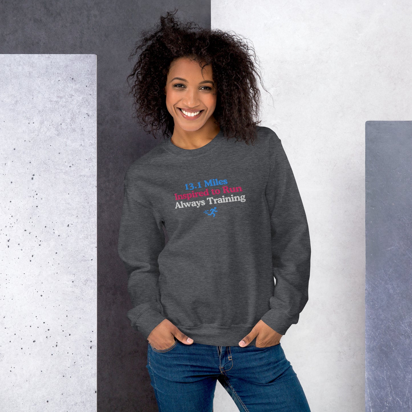 13.1 Miles Inspired to Run, Always Training Crewneck