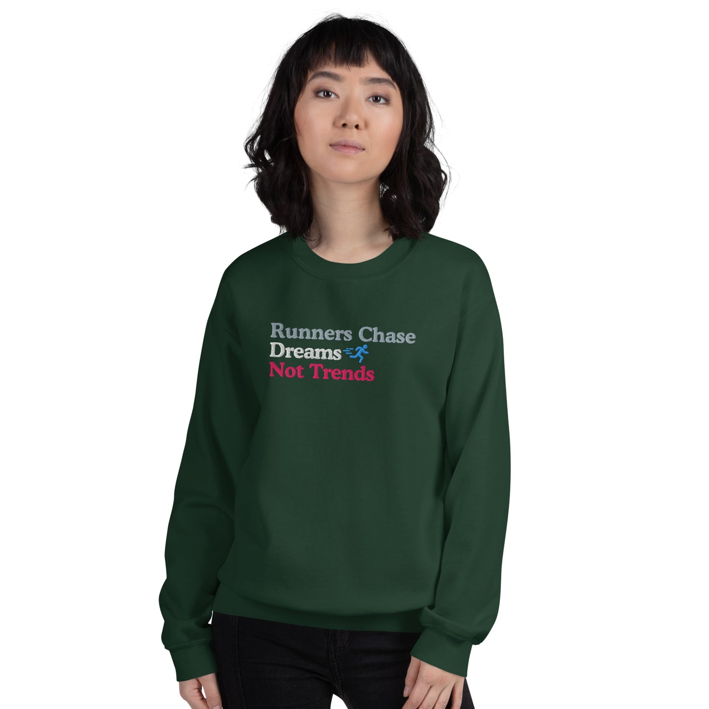 Runners Chase Dreams Not Trends Crewneck