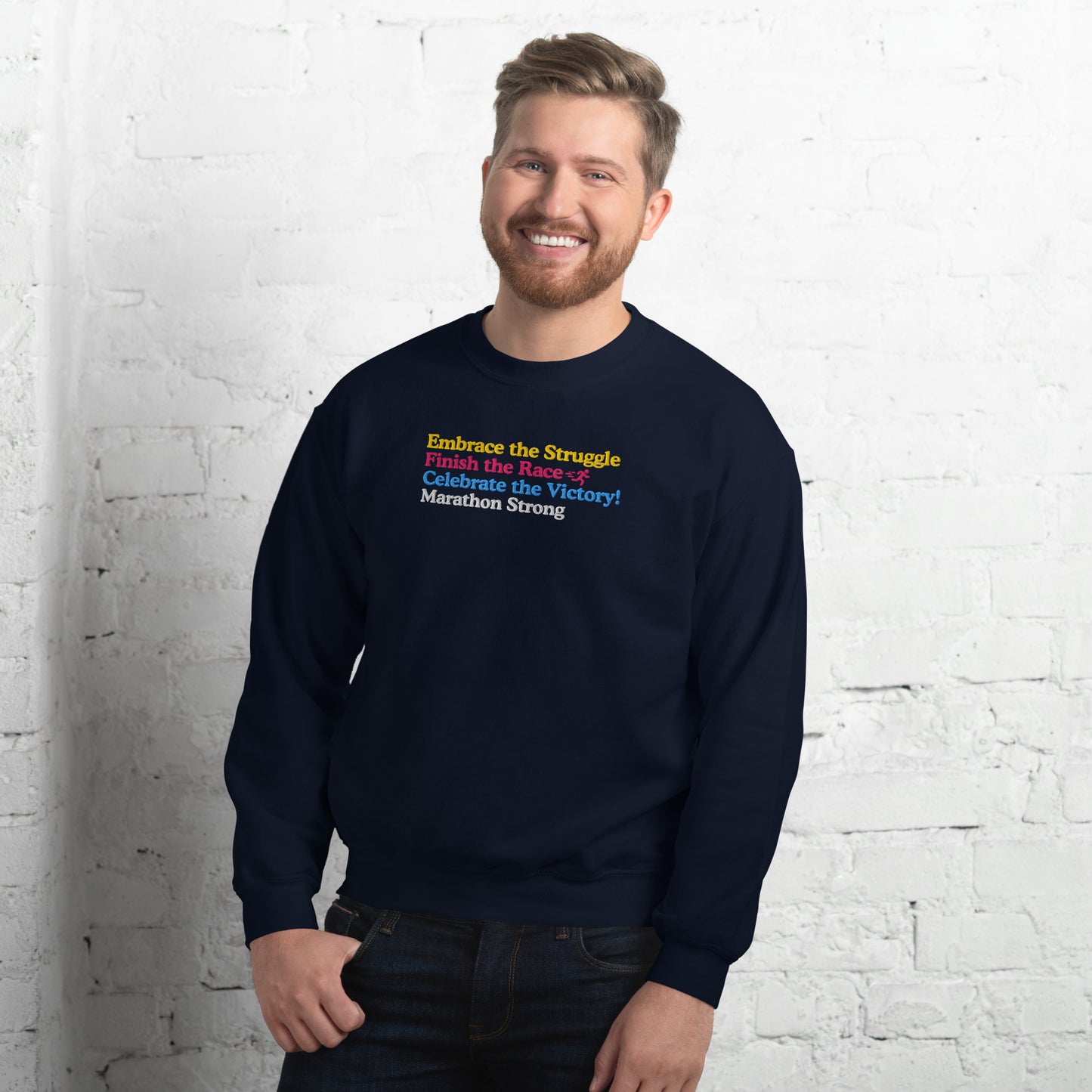 Celebrate the Victory of a Marathon Crewneck