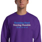 Running Hard, Staying Humble Crewneck
