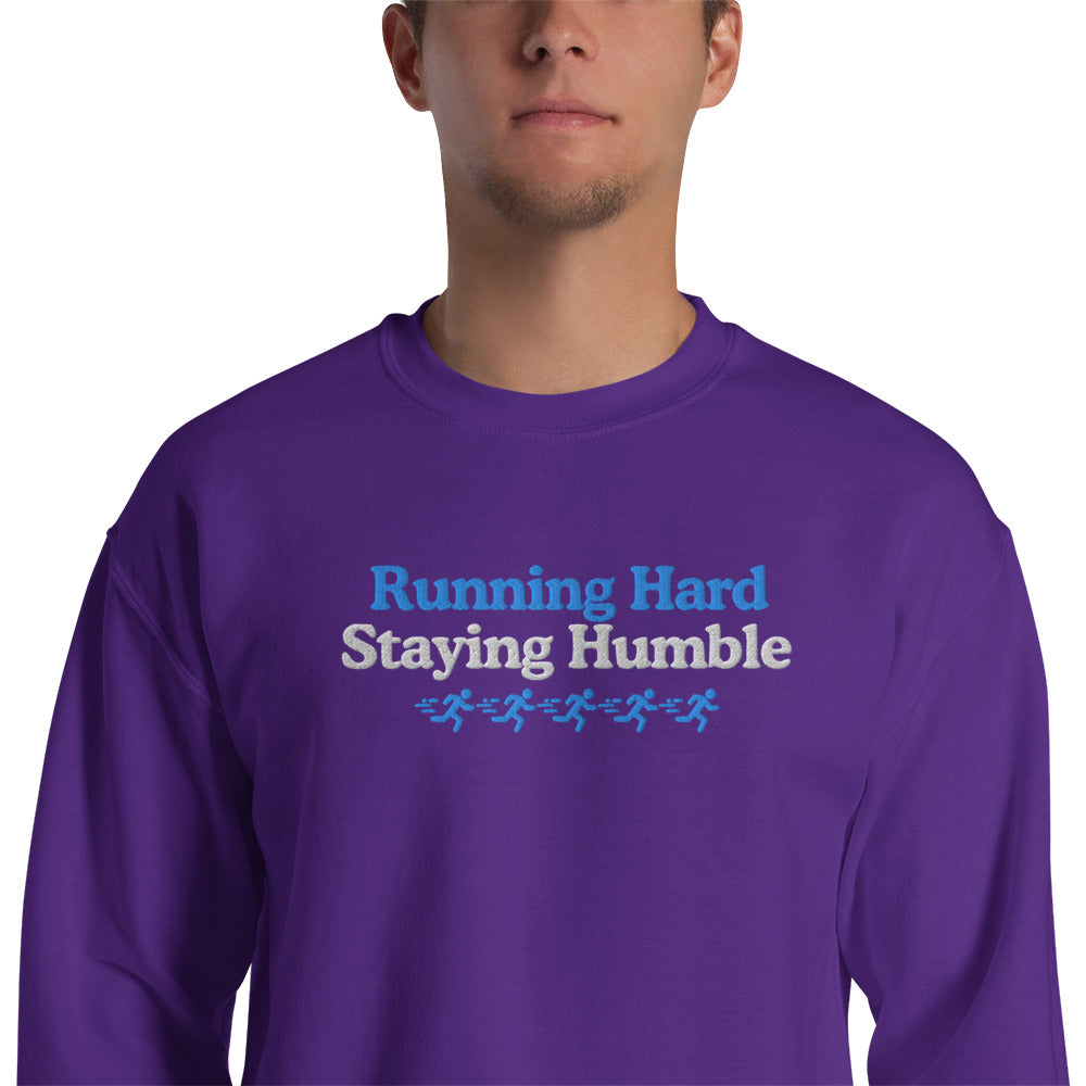 Running Hard, Staying Humble Crewneck