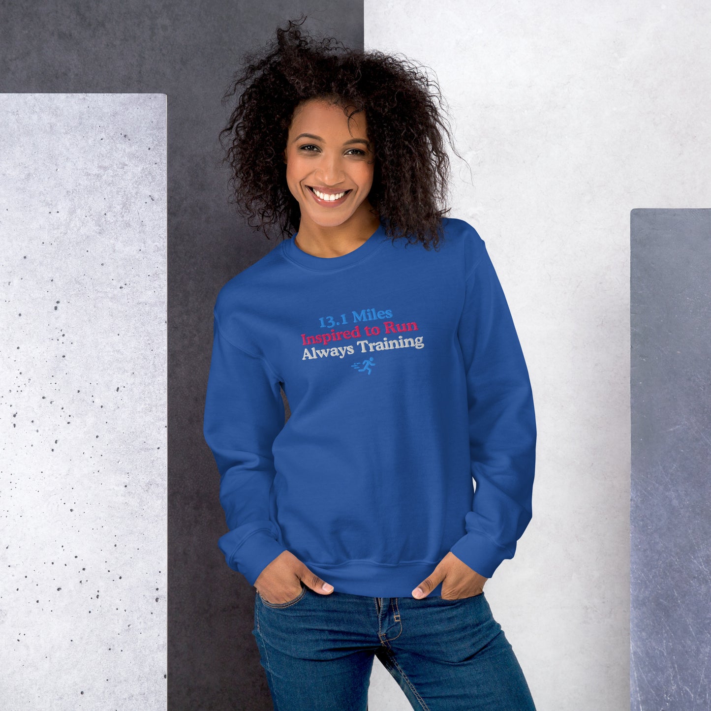13.1 Miles Inspired to Run, Always Training Crewneck