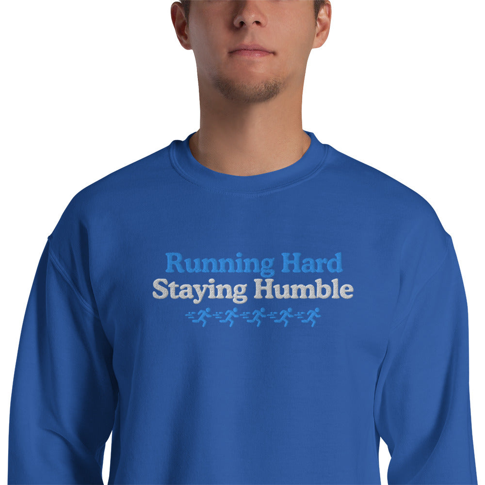 Running Hard, Staying Humble Crewneck